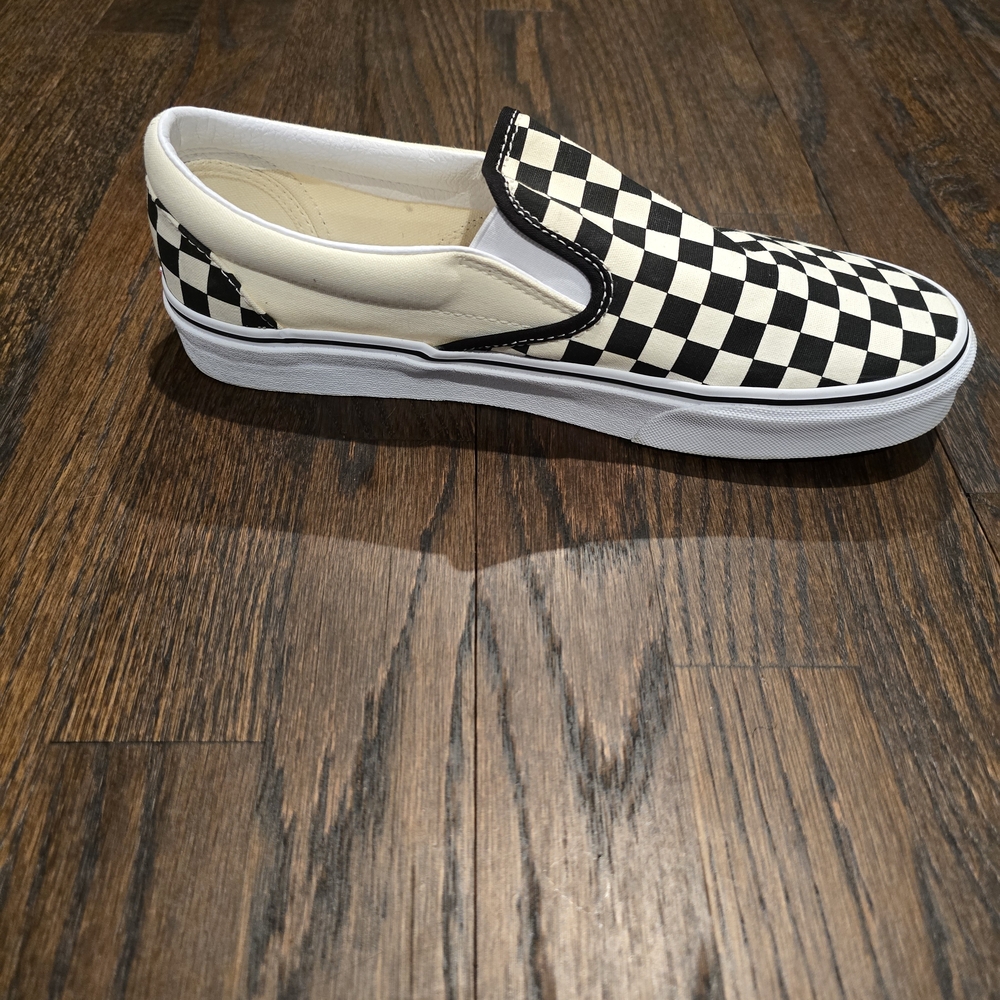 Vans Black and White Checkered Kids Sneakers - Picture 4 of 12